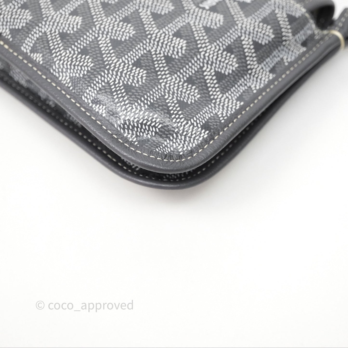 Goyard Plumet Pocket Wallet Grey Goyardine Canvas