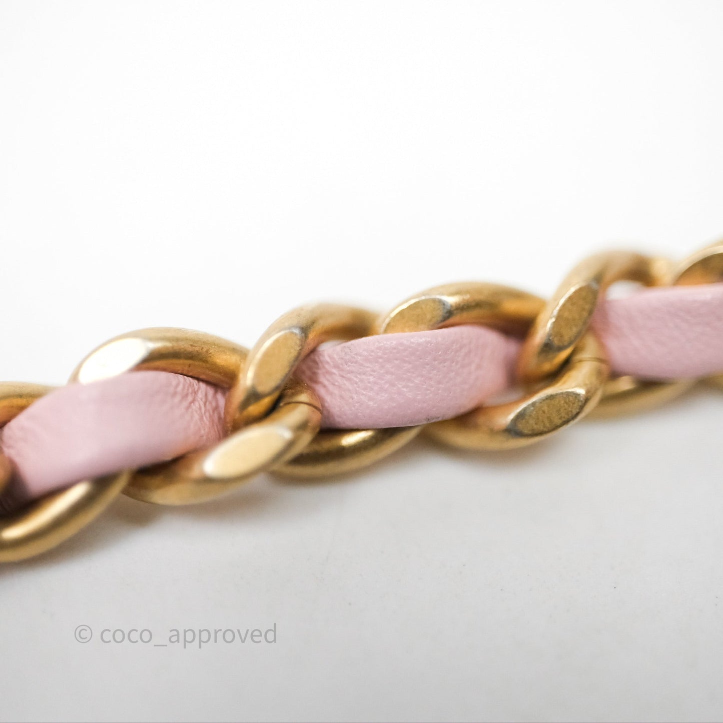Chanel Pearl Crush Mini Square Quilted Dusty Pink Lambskin Aged Gold Hardware