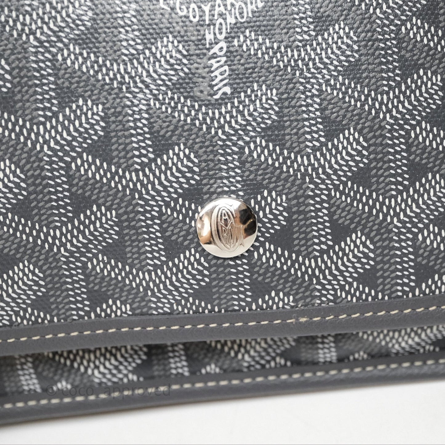Goyard Plumet Pocket Wallet Grey Goyardine Canvas