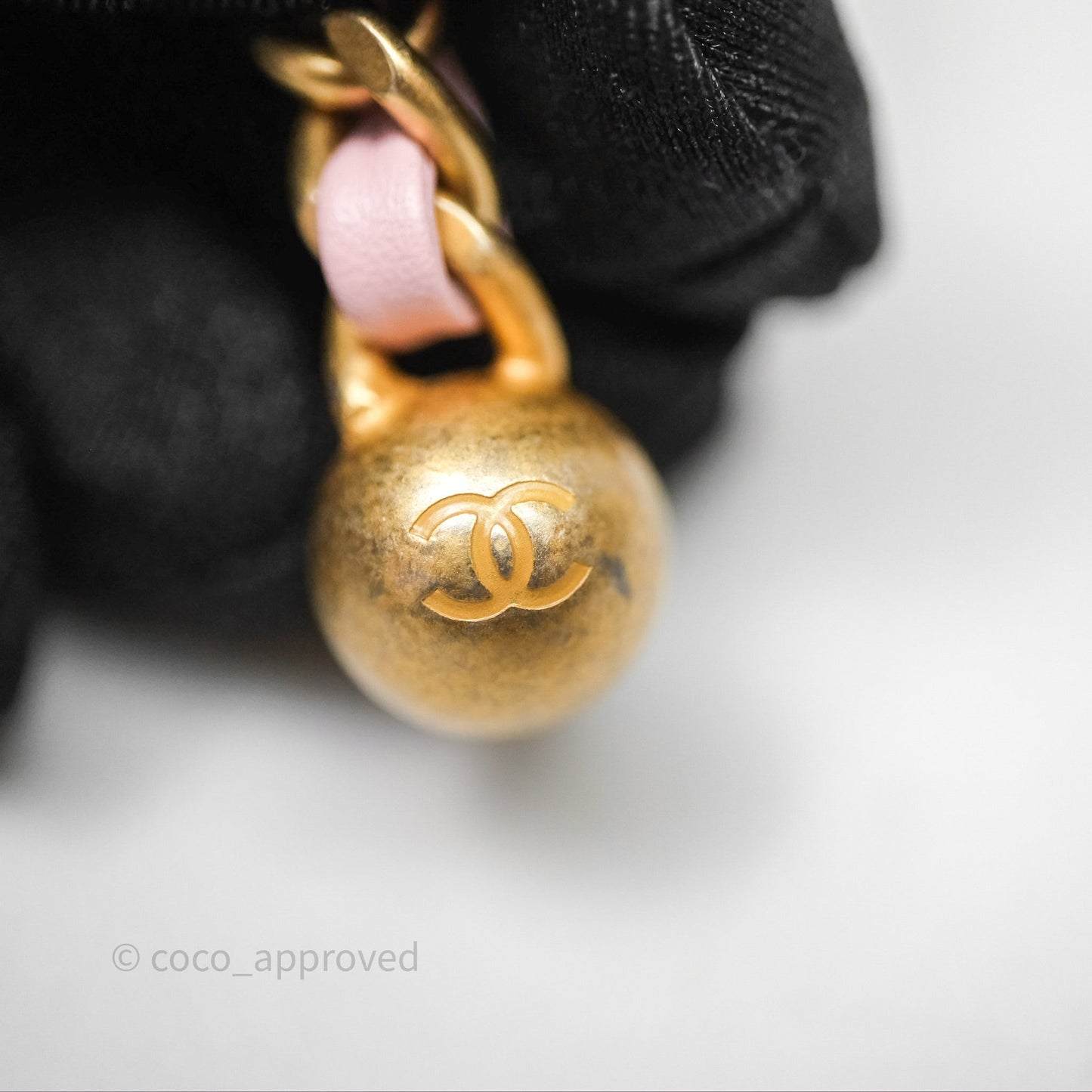 Chanel Pearl Crush Mini Square Quilted Dusty Pink Lambskin Aged Gold Hardware