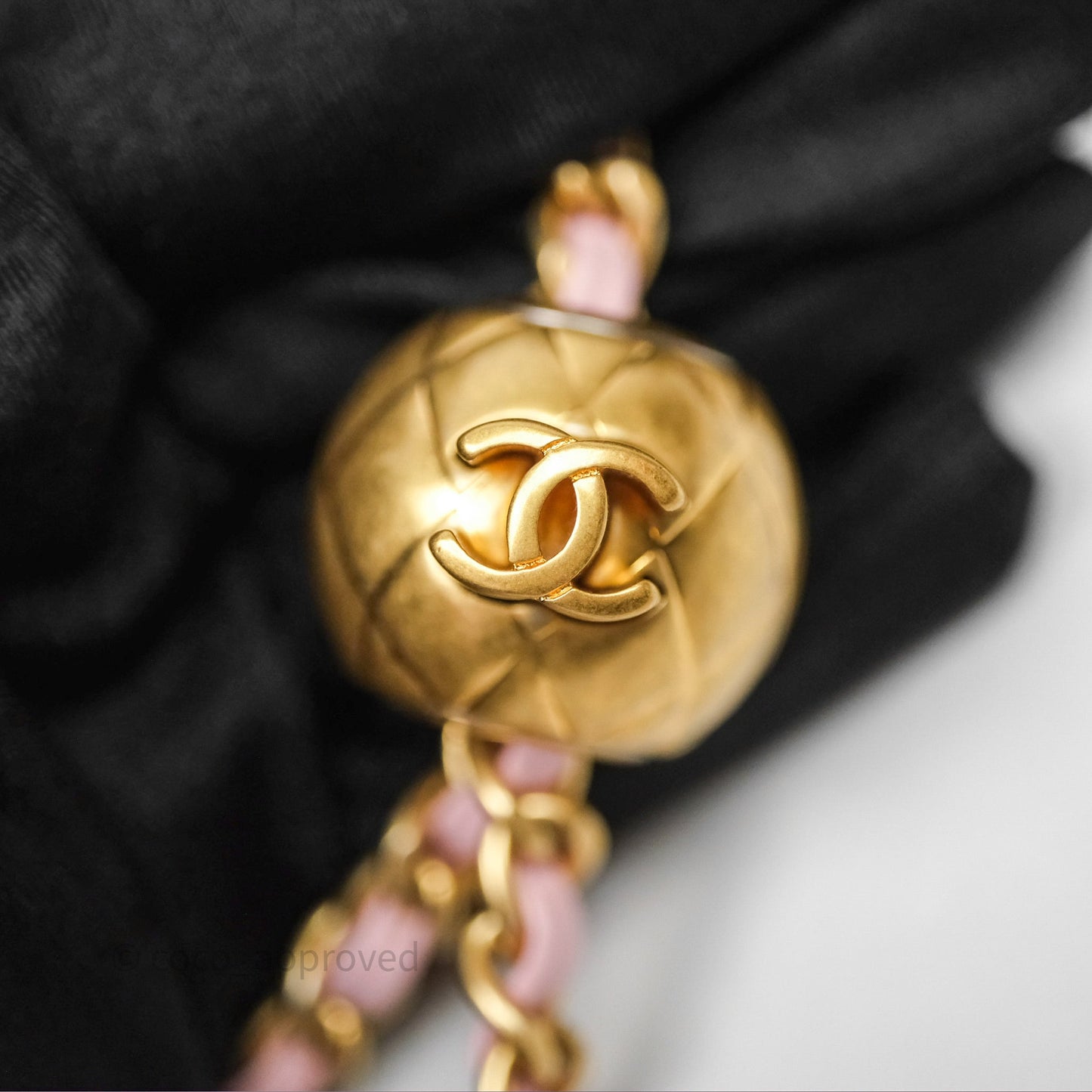 Chanel Pearl Crush Mini Square Quilted Dusty Pink Lambskin Aged Gold Hardware