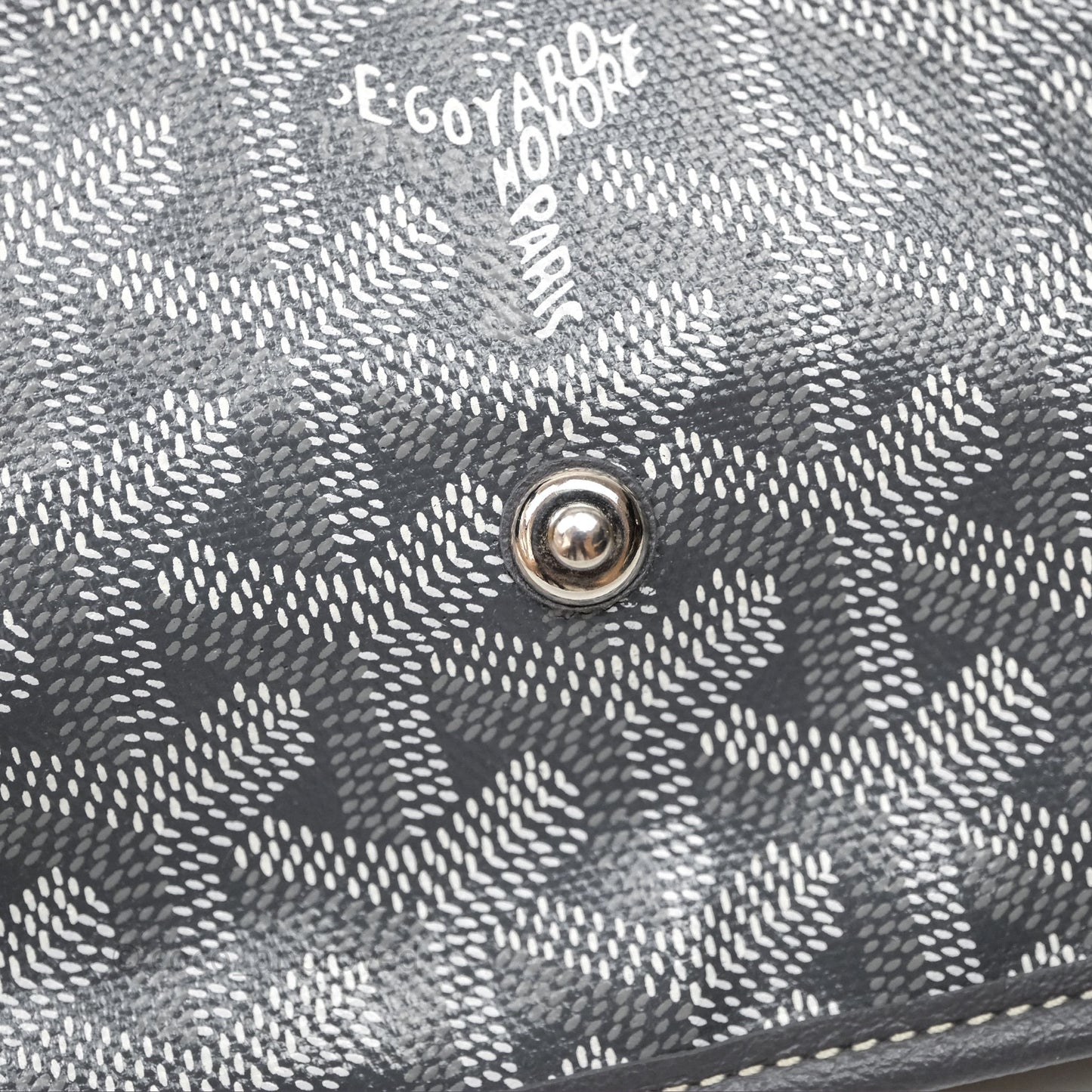 Goyard Plumet Pocket Wallet Grey Goyardine Canvas