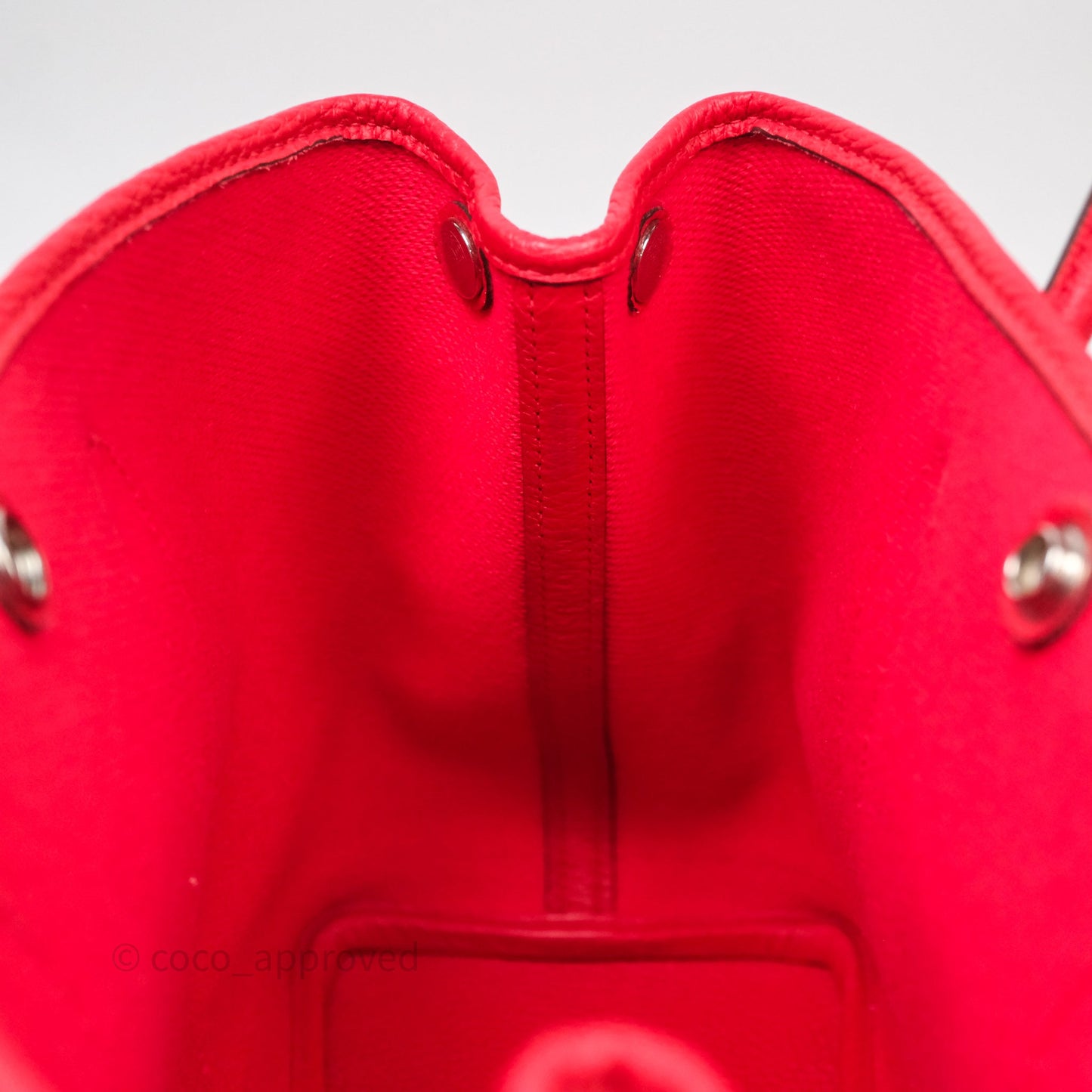 Hermès Garden Party 30 Canvas Rouge Grenade Palladium Hardware