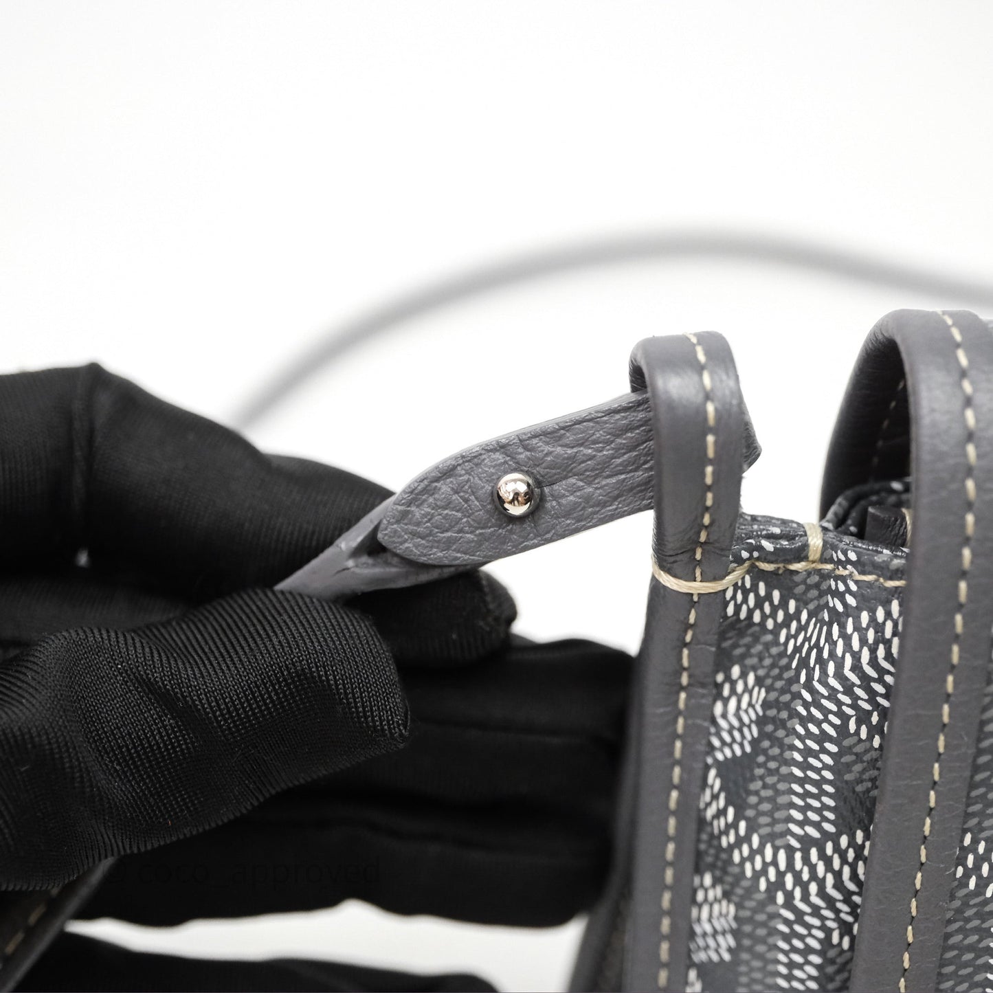Goyard Plumet Pocket Wallet Grey Goyardine Canvas