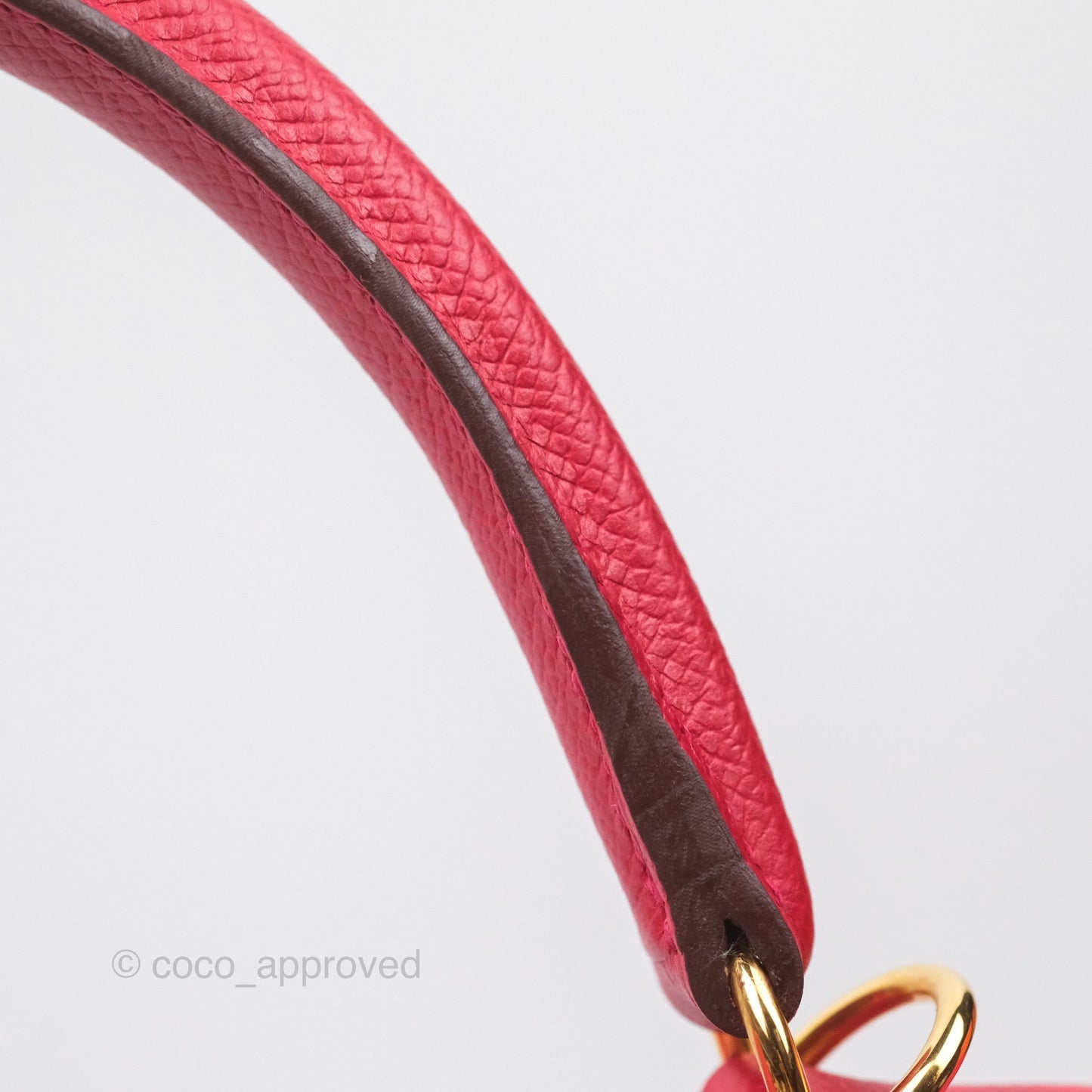 Hermès Kelly 32 Sellier Rouge Casaque Q5 Epsom Gold Hardware