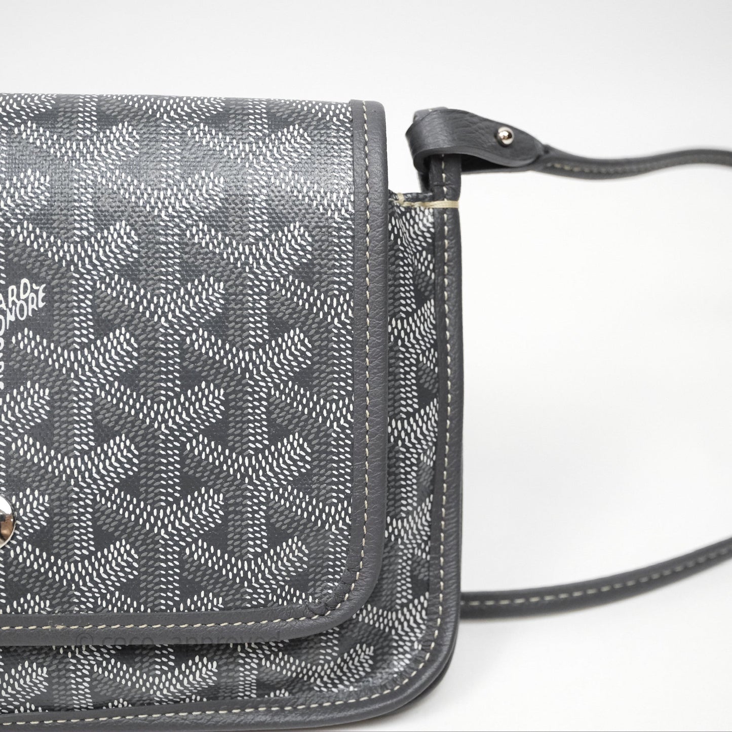 Goyard Plumet Pocket Wallet Grey Goyardine Canvas