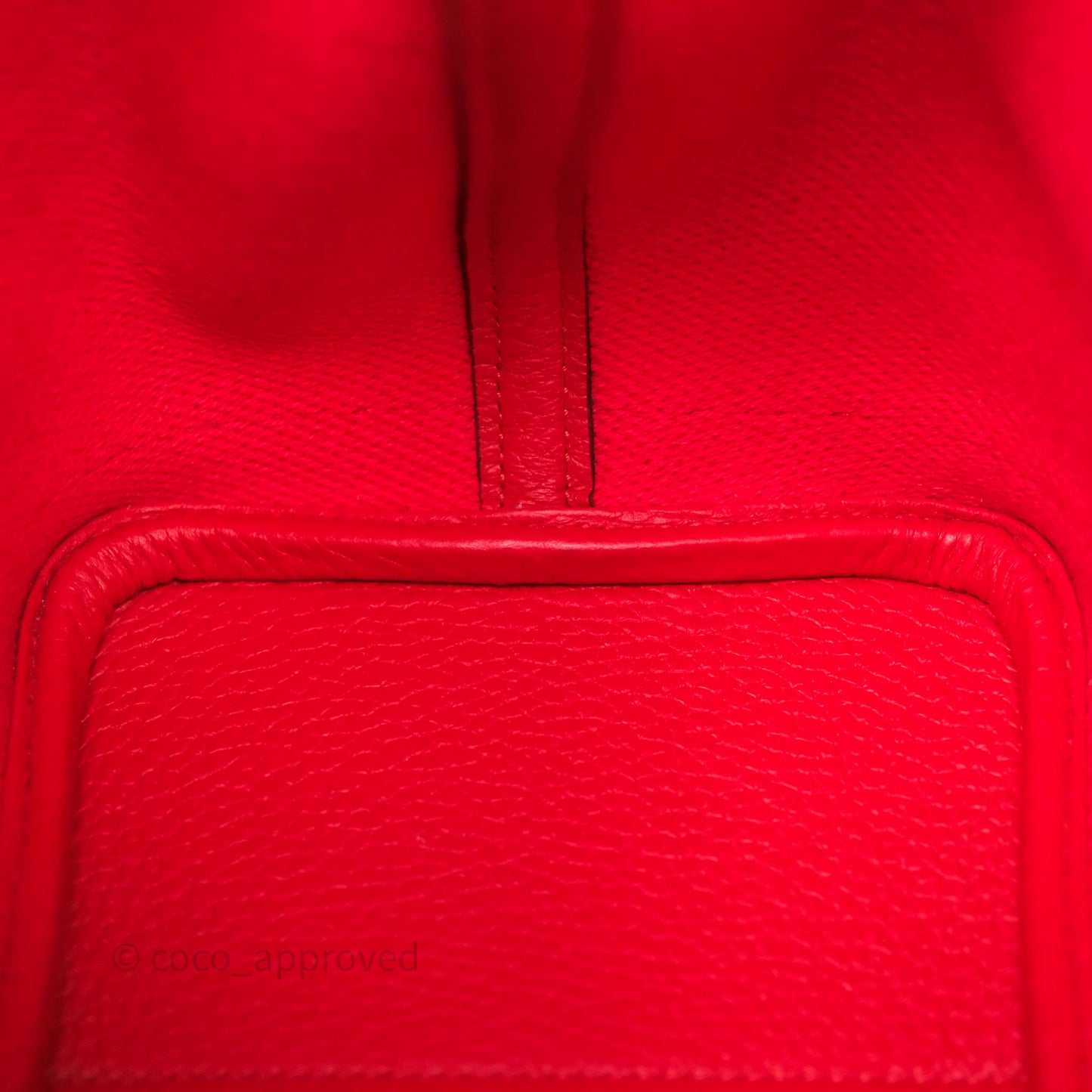 Hermès Garden Party 30 Canvas Rouge Grenade Palladium Hardware