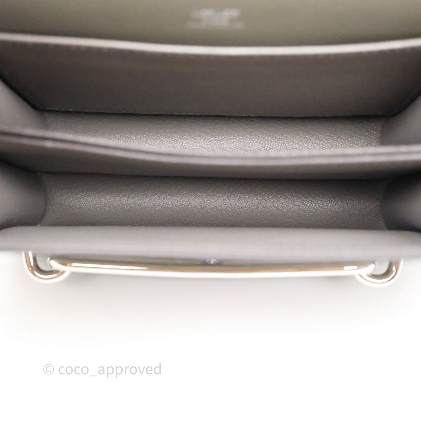 Hermès Roulis Mini 18 Gris Meyer 0L Evercolor Palladium Hardware