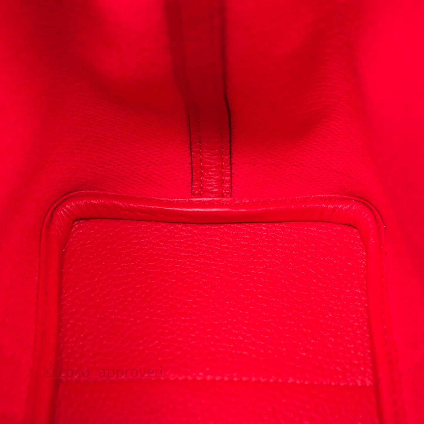 Hermès Garden Party 30 Canvas Rouge Grenade Palladium Hardware