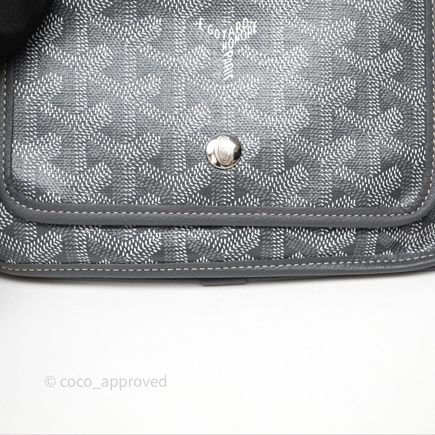 Goyard Plumet Pocket Wallet Grey Goyardine Canvas