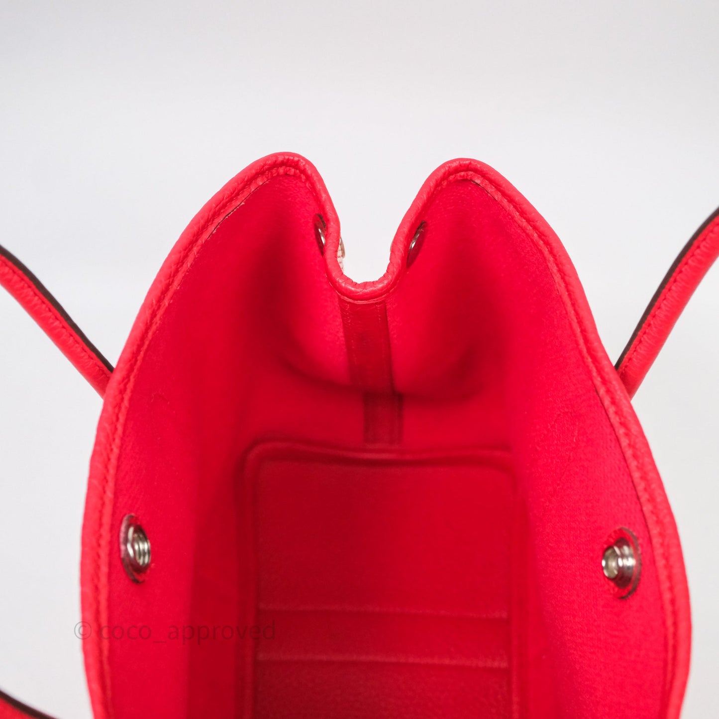 Hermès Garden Party 30 Canvas Rouge Grenade Palladium Hardware