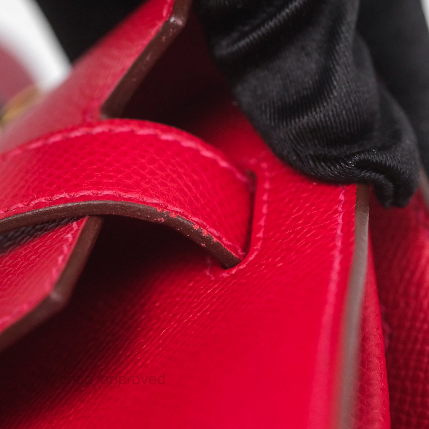 Hermès Kelly 32 Sellier Rouge Casaque Q5 Epsom Gold Hardware