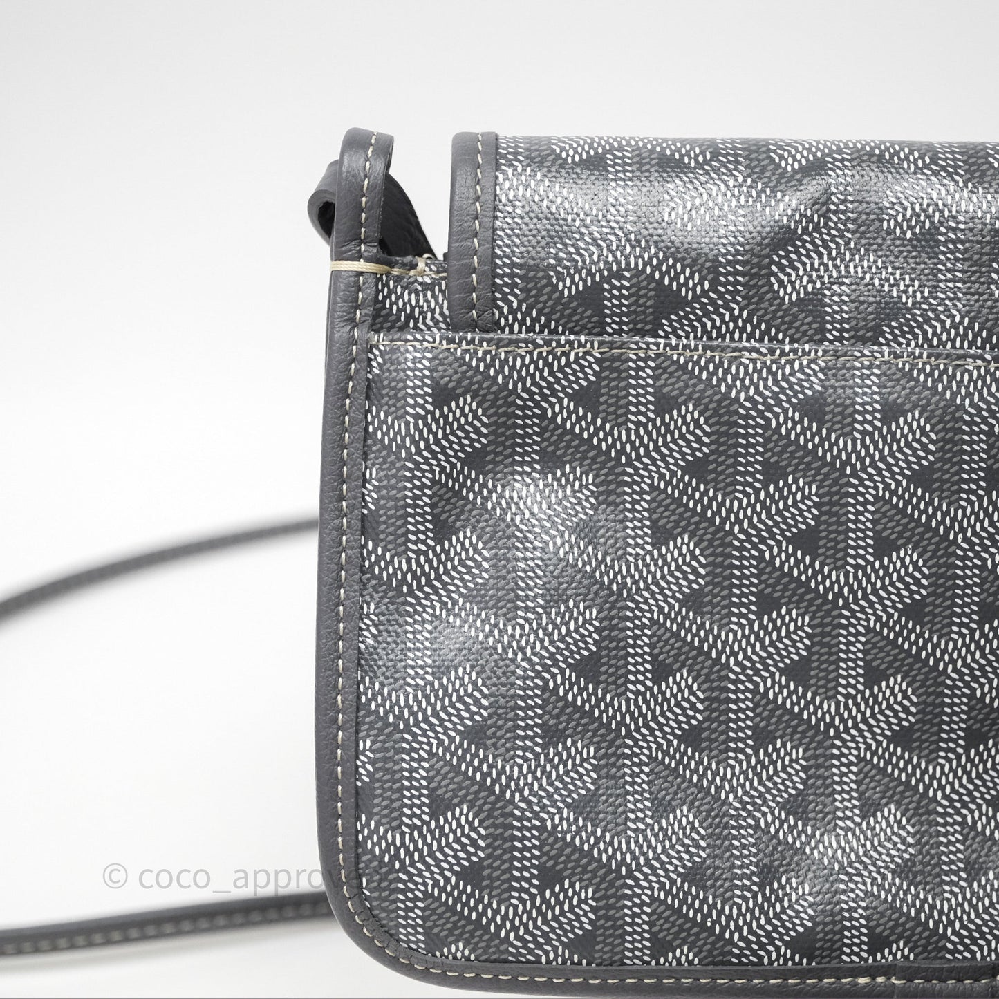 Goyard Plumet Pocket Wallet Grey Goyardine Canvas