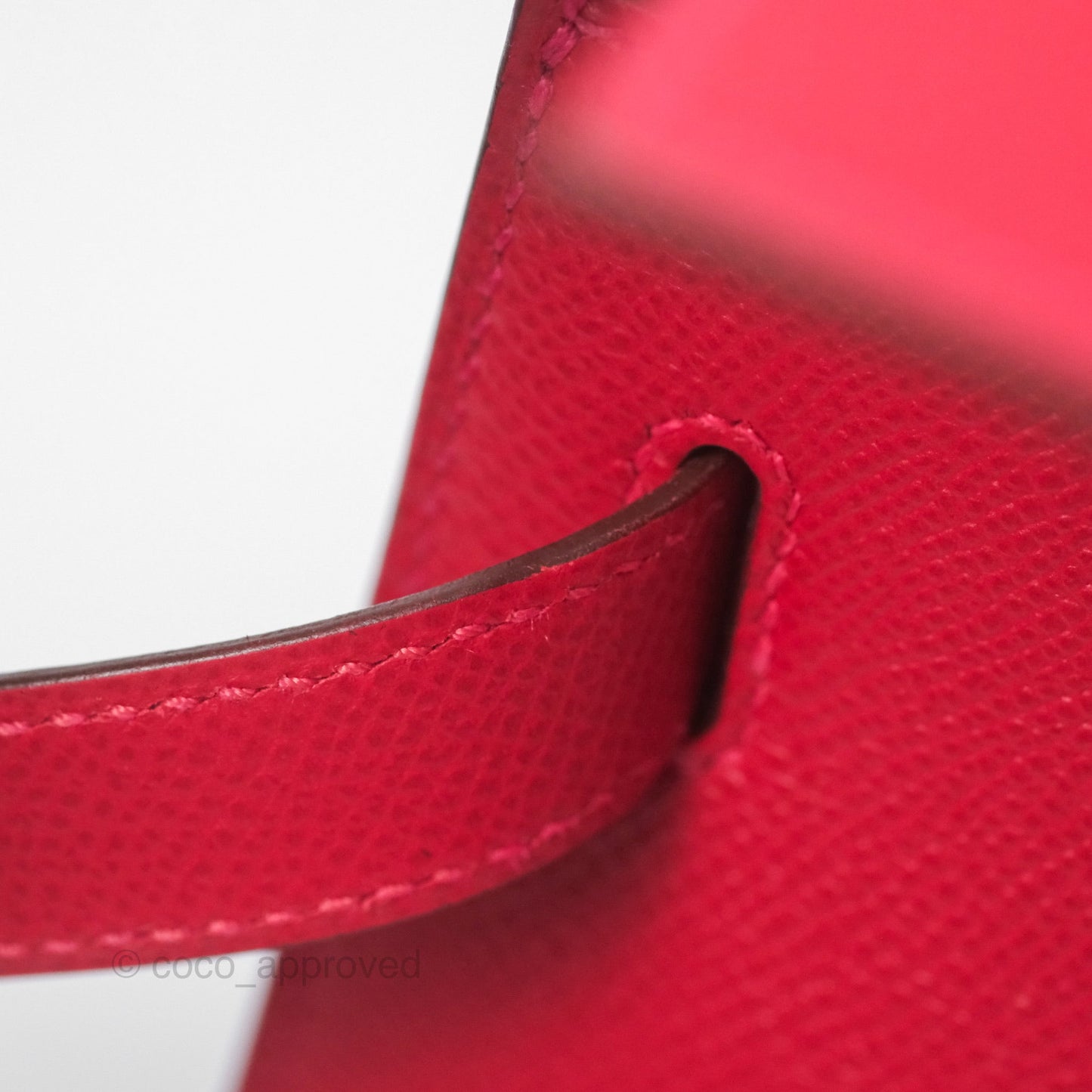 Hermès Kelly 32 Sellier Rouge Casaque Q5 Epsom Gold Hardware