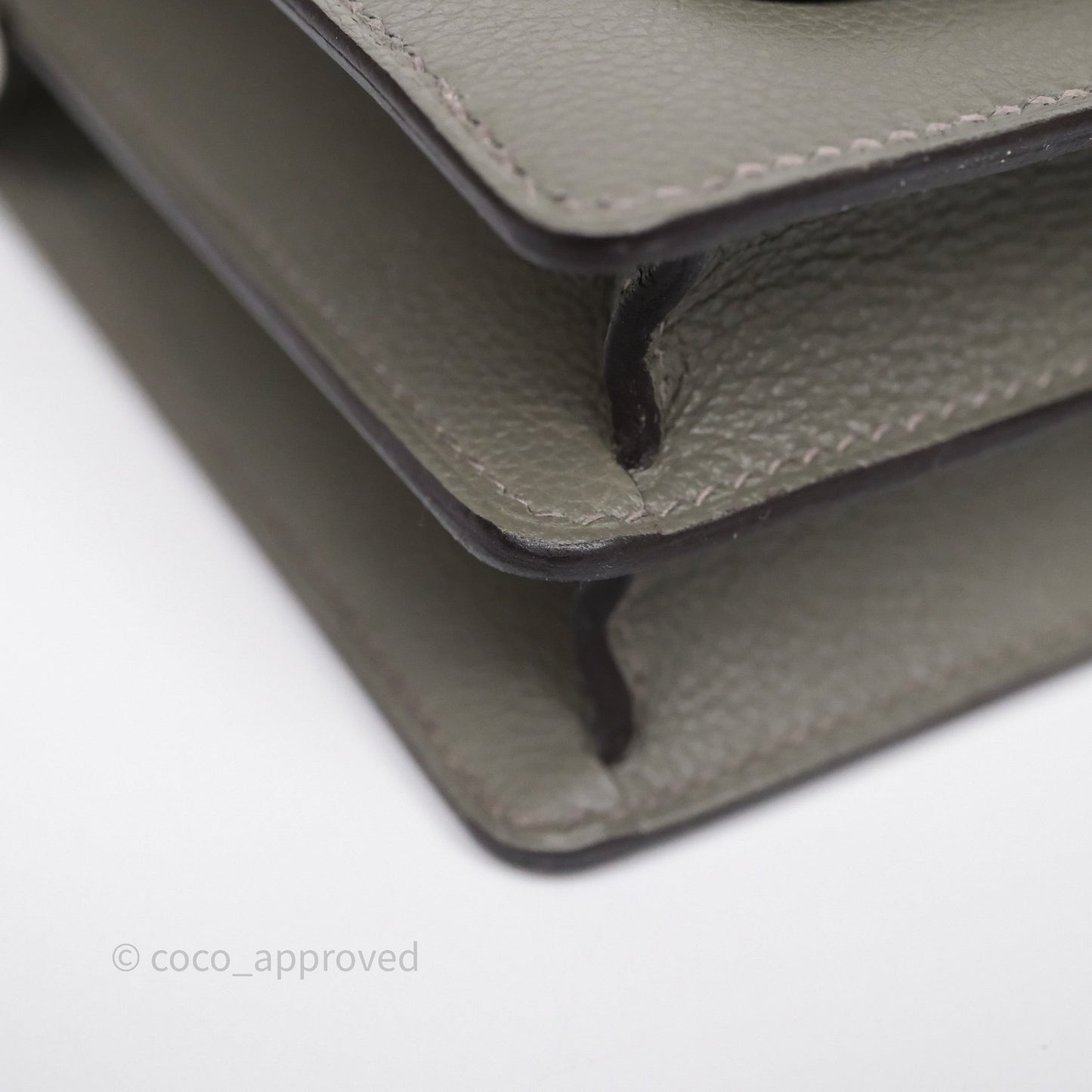 Hermès Roulis Mini 18 Gris Meyer 0L Evercolor Palladium Hardware