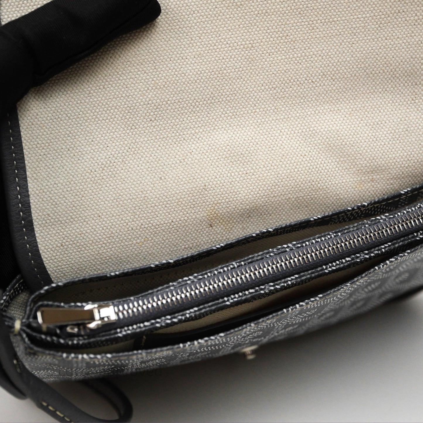 Goyard Plumet Pocket Wallet Grey Goyardine Canvas