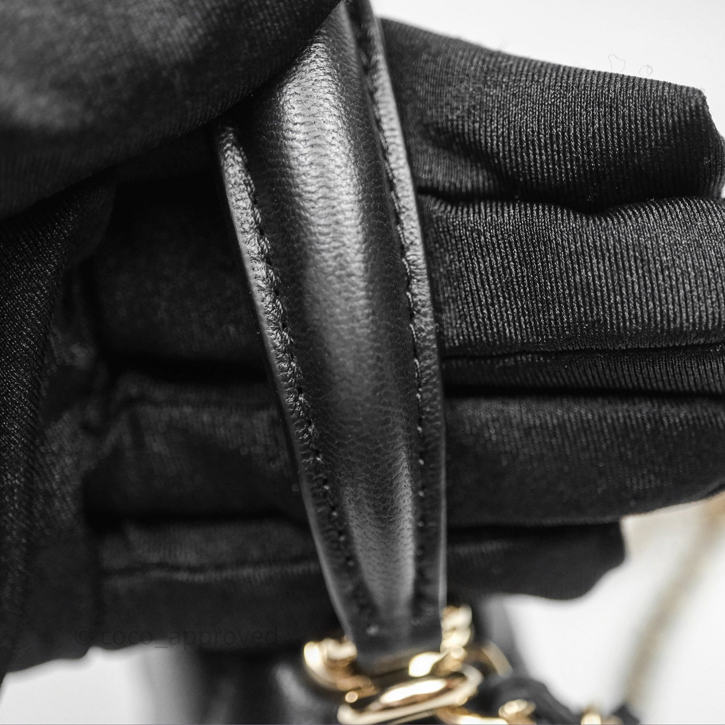 Chanel Top Handle Mini WOC Phone Holder Black Lambskin Gold Hardware