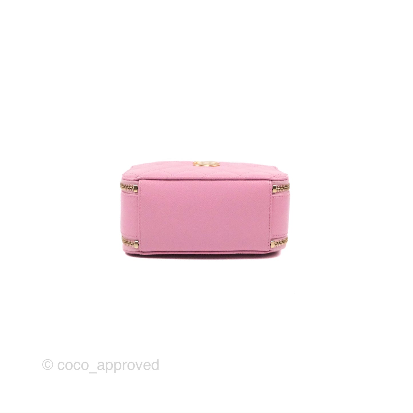 Chanel Caviar Quilted Pick Me Up Small Vanity Case Light Pink
