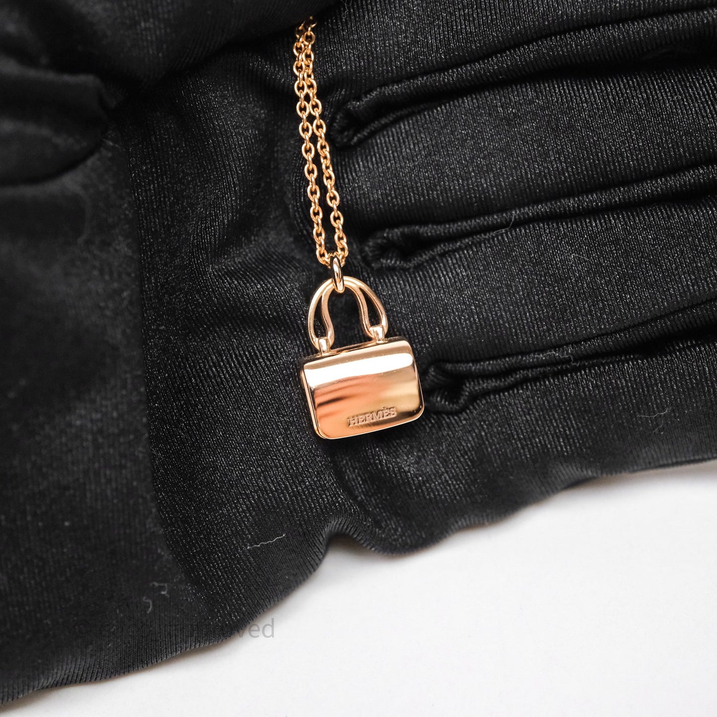 Hermès Constance Amulettes Diamonds Pendant Necklace Rose Gold