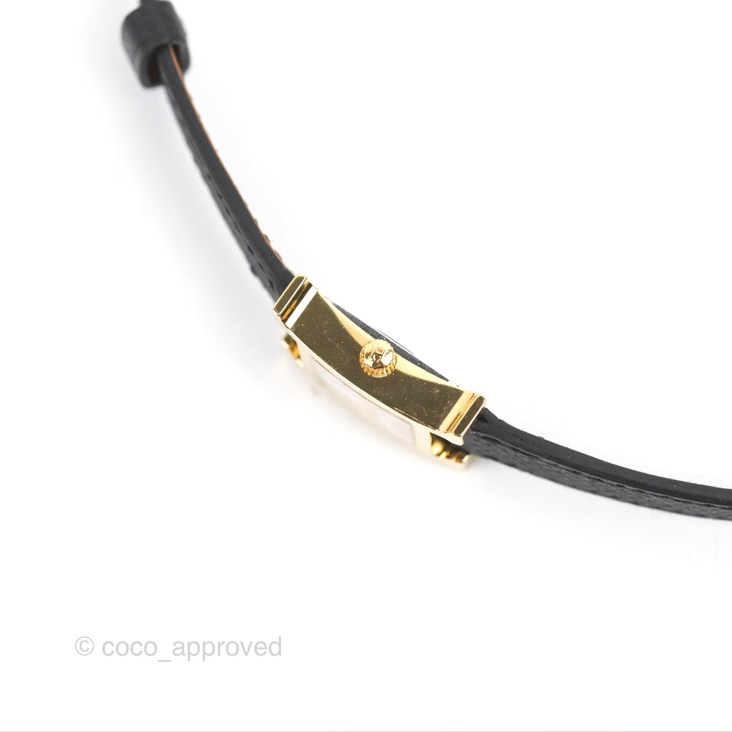 Hermès Heure H Watch Black Epsom Gold Hardware with Extra Gold Epsom Strap