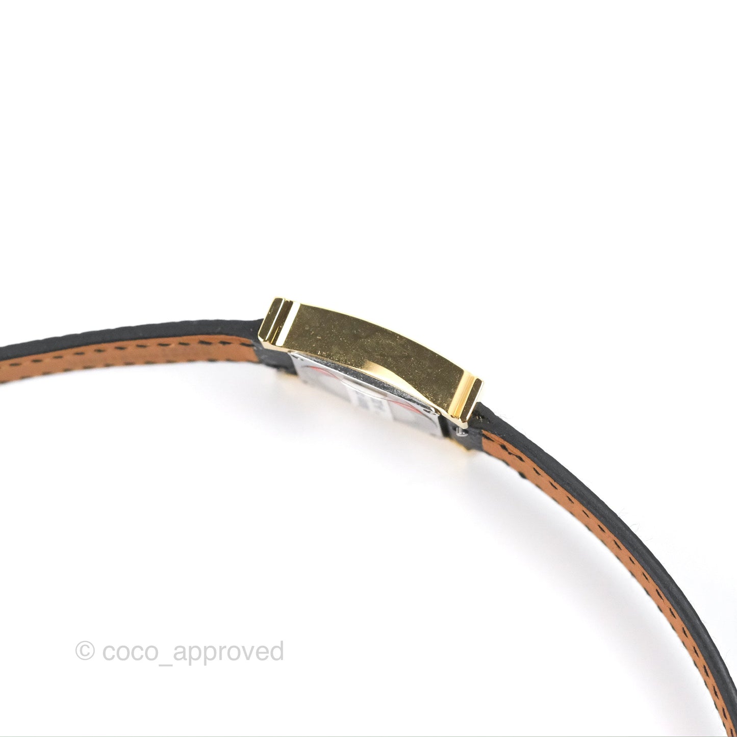 Hermès Heure H Watch Black Epsom Gold Hardware with Extra Gold Epsom Strap