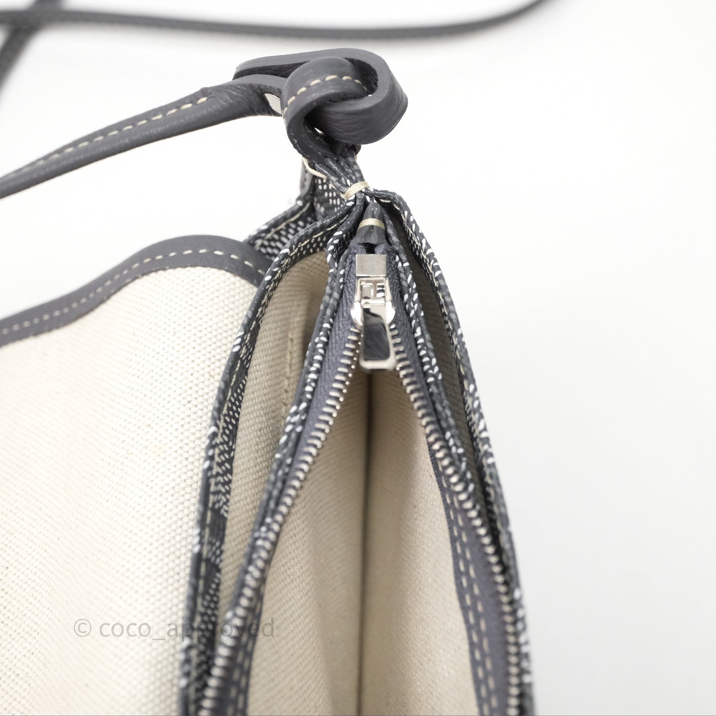 Goyard Plumet Pocket Wallet Grey Goyardine Canvas