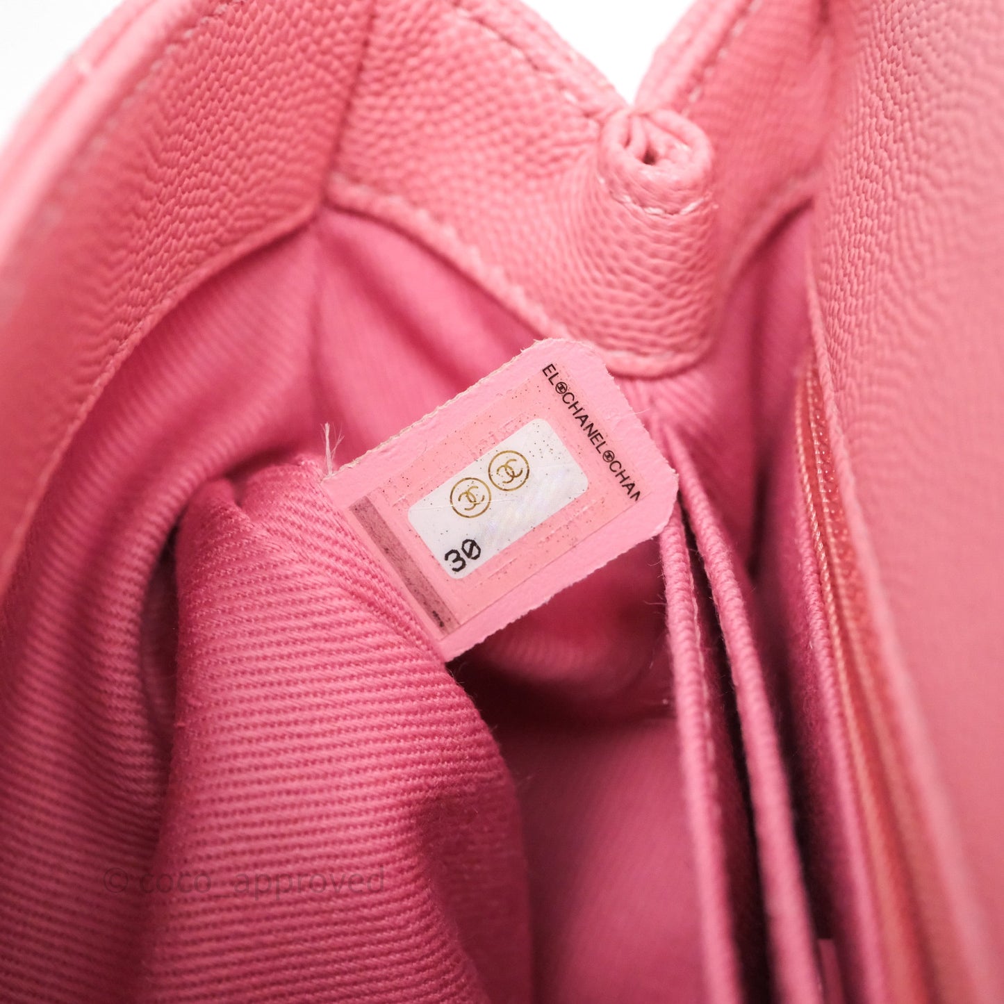 Chanel Small Coco Handle Quilted Pink Caviar Gold Hardware