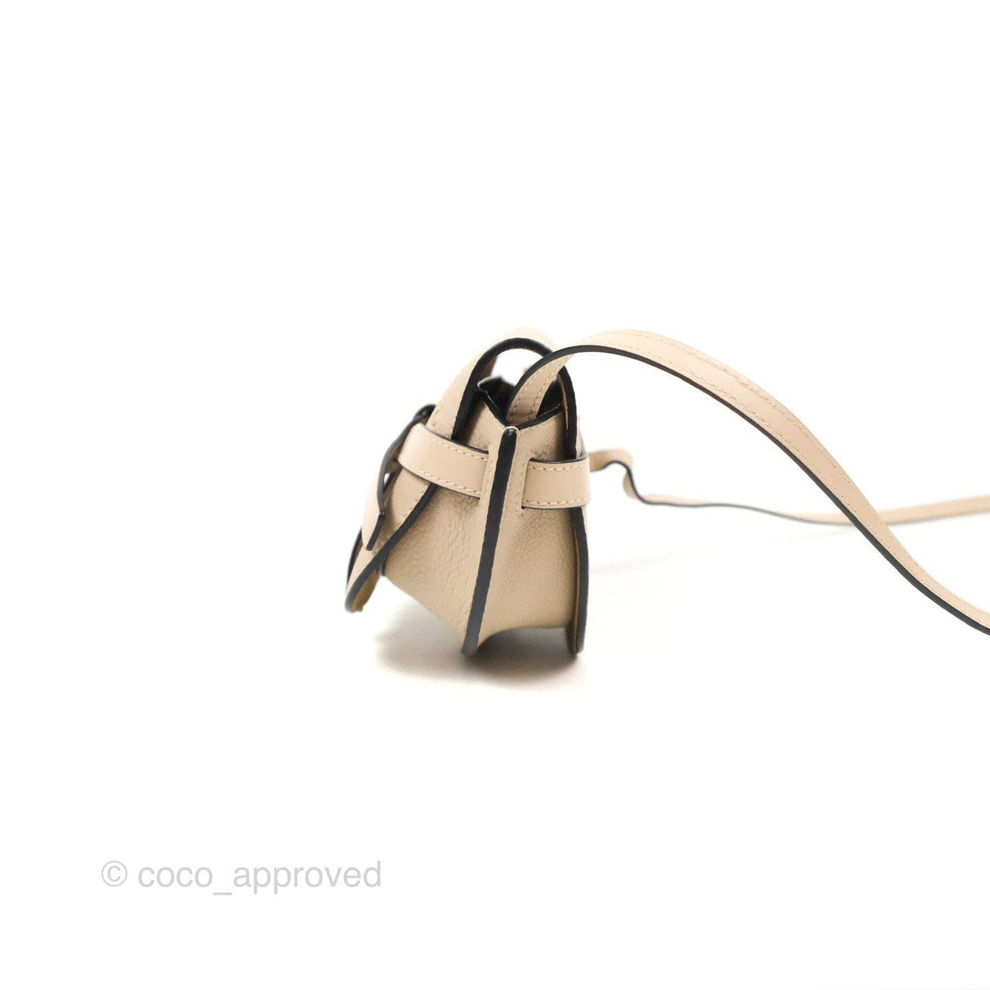 Loewe Mini Dual Gate Bag Sand Pebbled Grain Calfskin