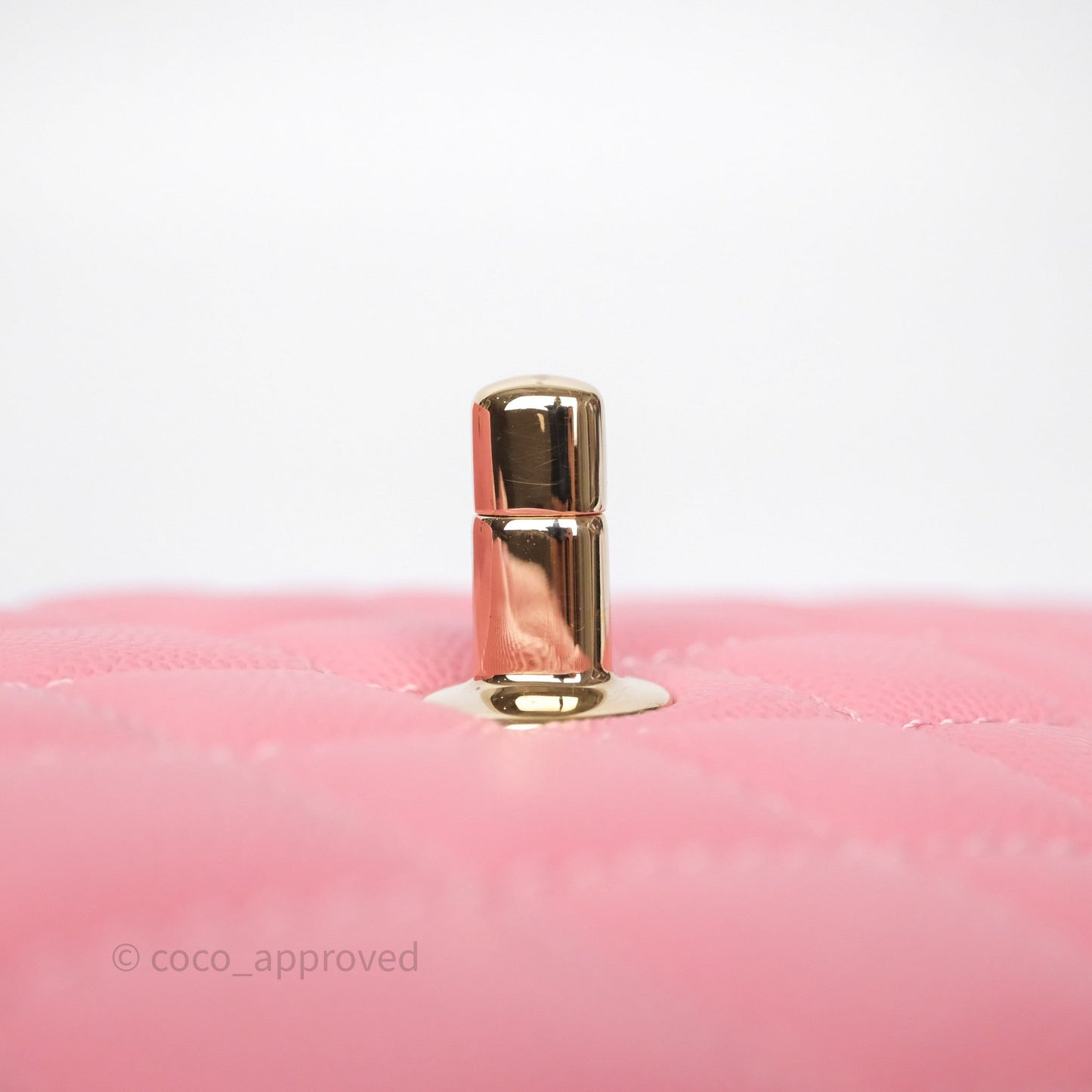 Chanel Small Coco Handle Quilted Pink Caviar Gold Hardware