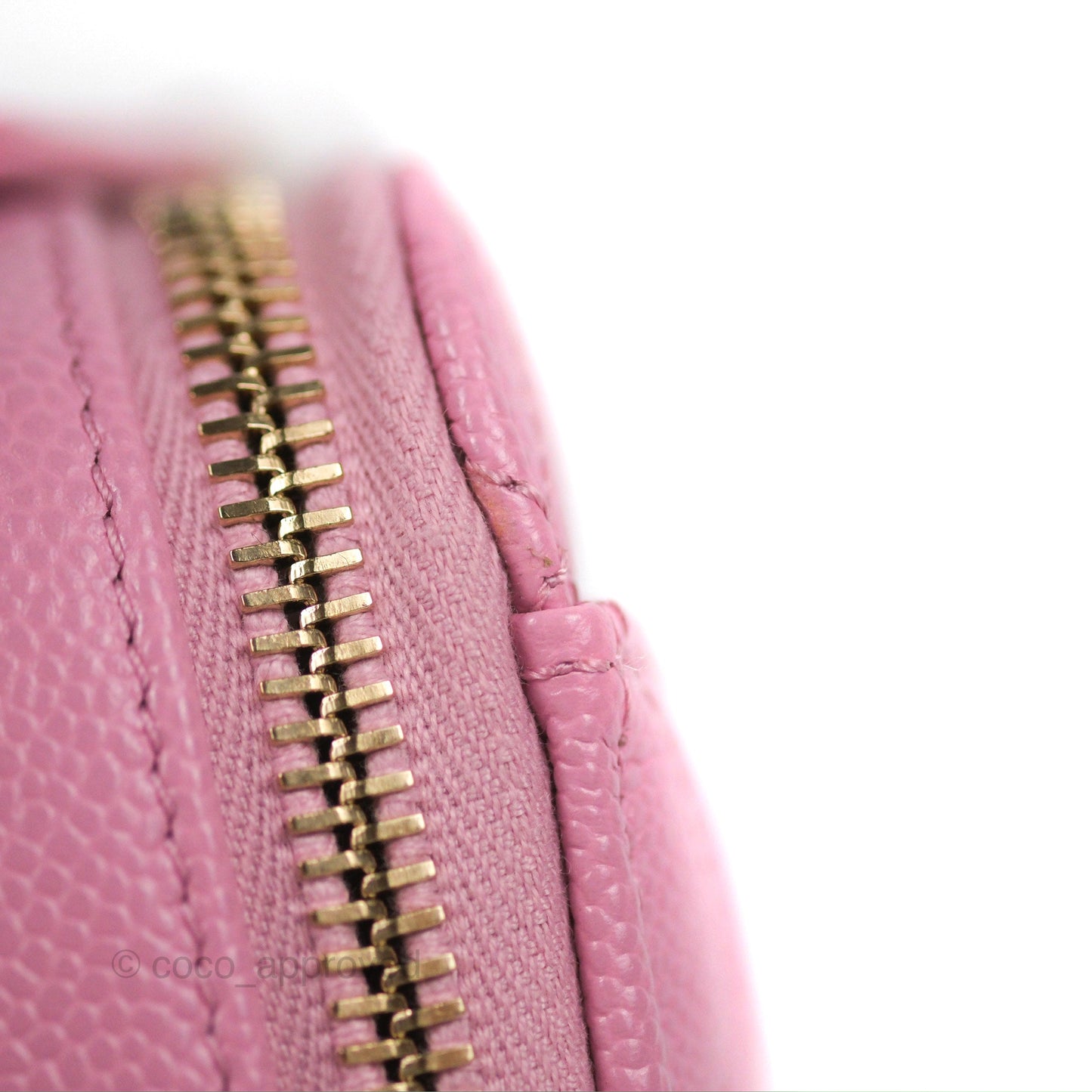 Chanel Caviar Quilted Pick Me Up Small Vanity Case Light Pink