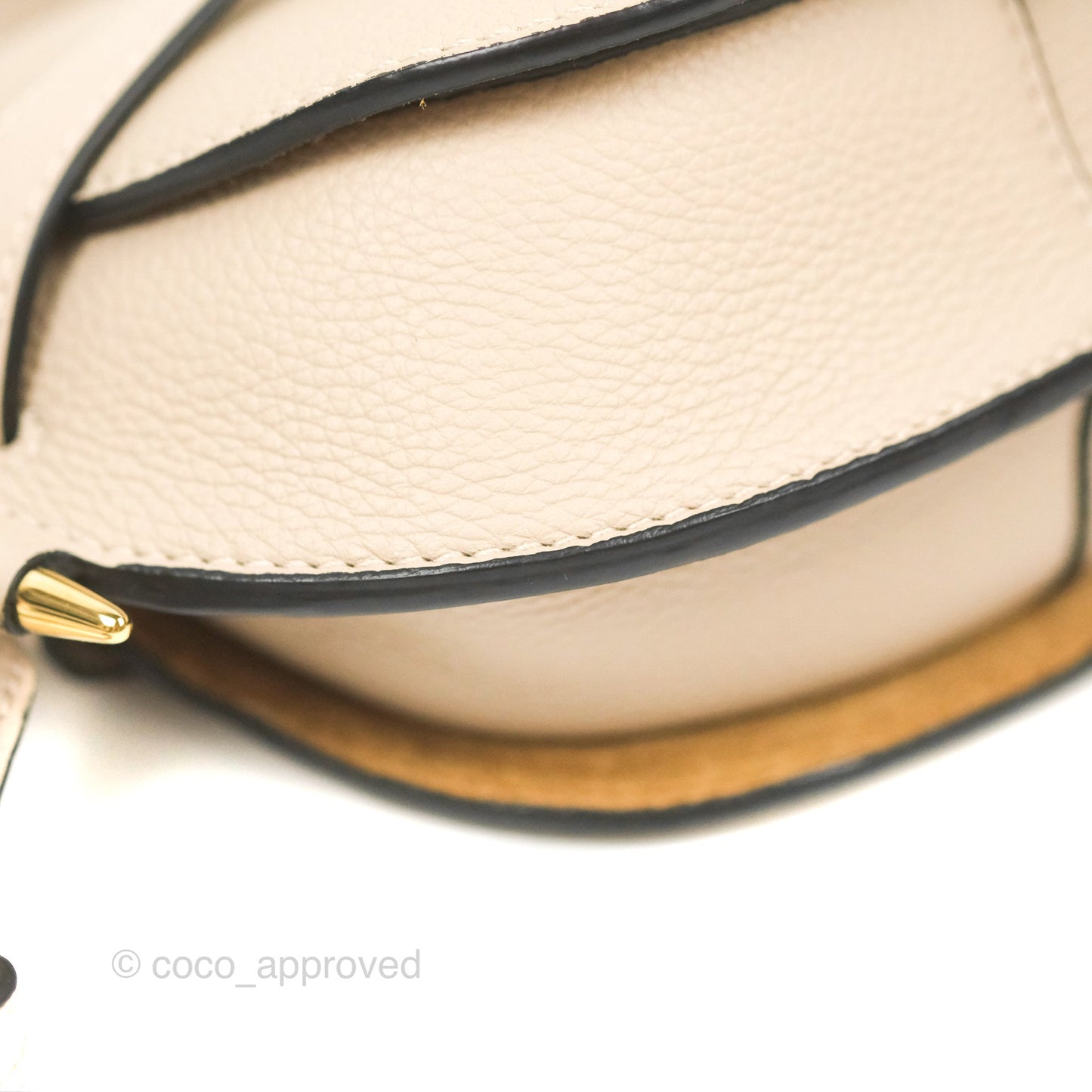 Loewe Mini Dual Gate Bag Sand Pebbled Grain Calfskin