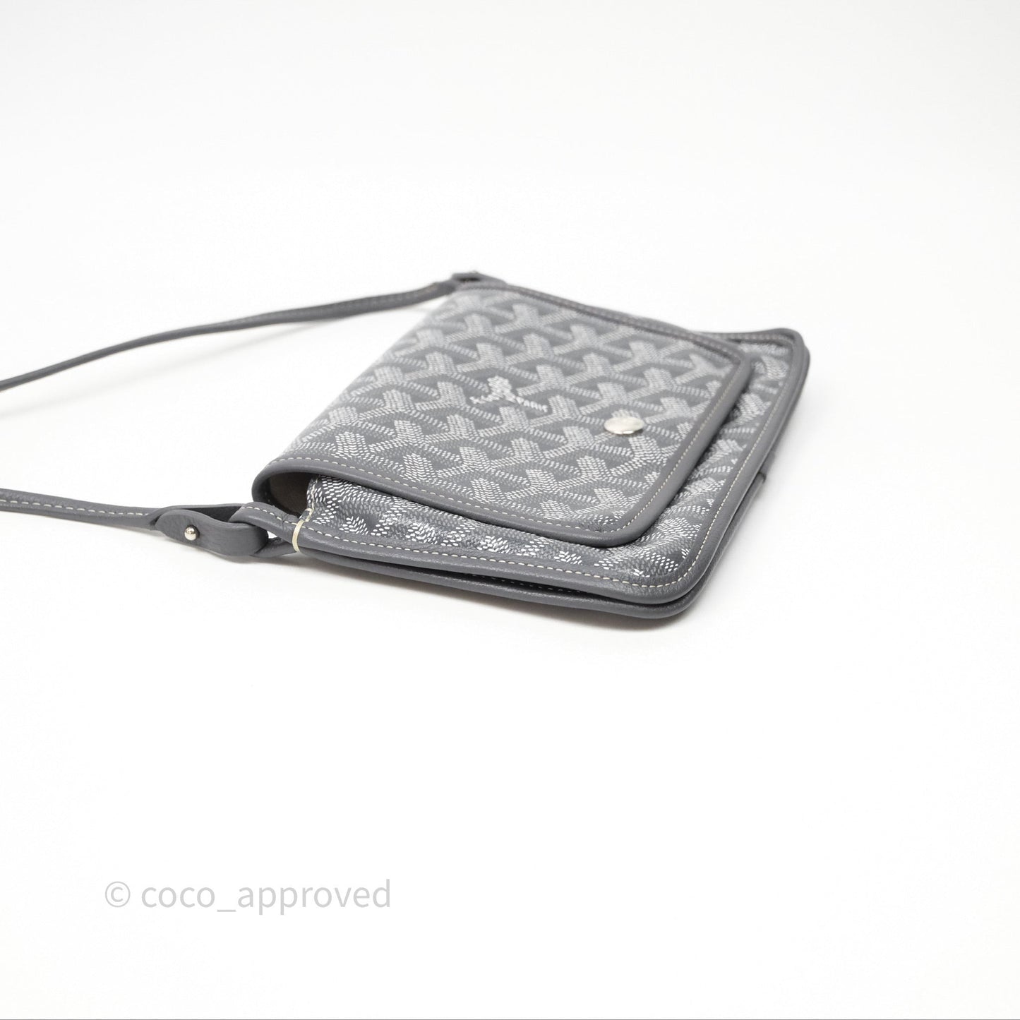Goyard Plumet Pocket Wallet Grey Goyardine Canvas