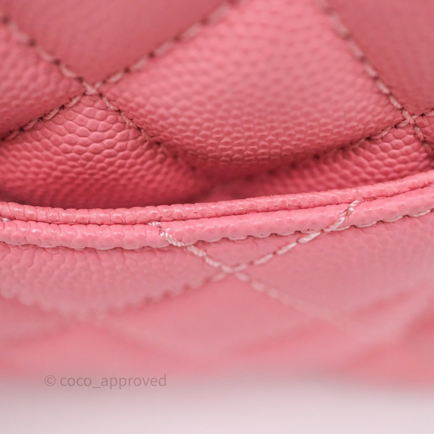 Chanel Small Coco Handle Quilted Pink Caviar Gold Hardware
