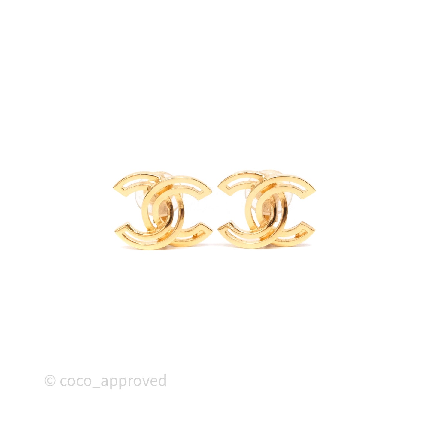 Chanel CC Ear Clips Gold Tone 20K