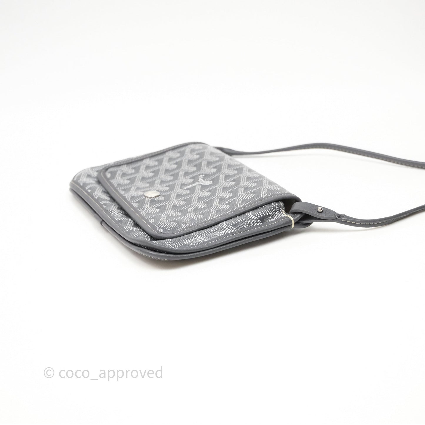 Goyard Plumet Pocket Wallet Grey Goyardine Canvas
