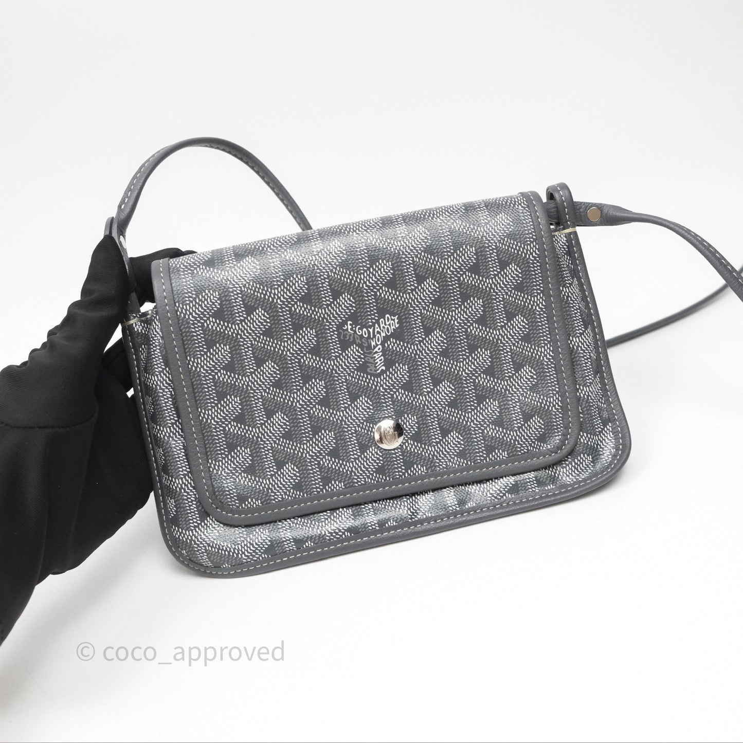 Goyard Plumet Pocket Wallet Grey Goyardine Canvas