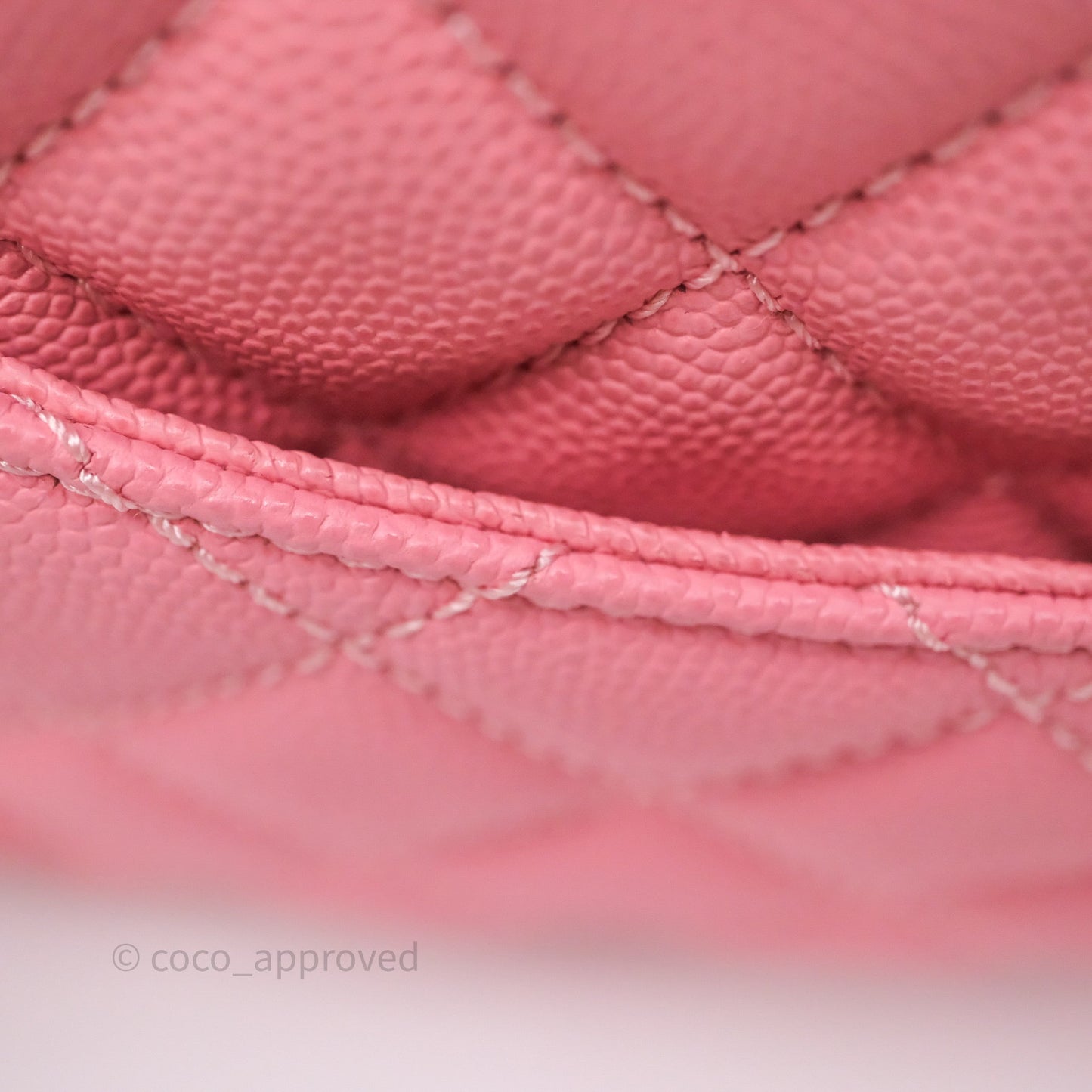 Chanel Small Coco Handle Quilted Pink Caviar Gold Hardware