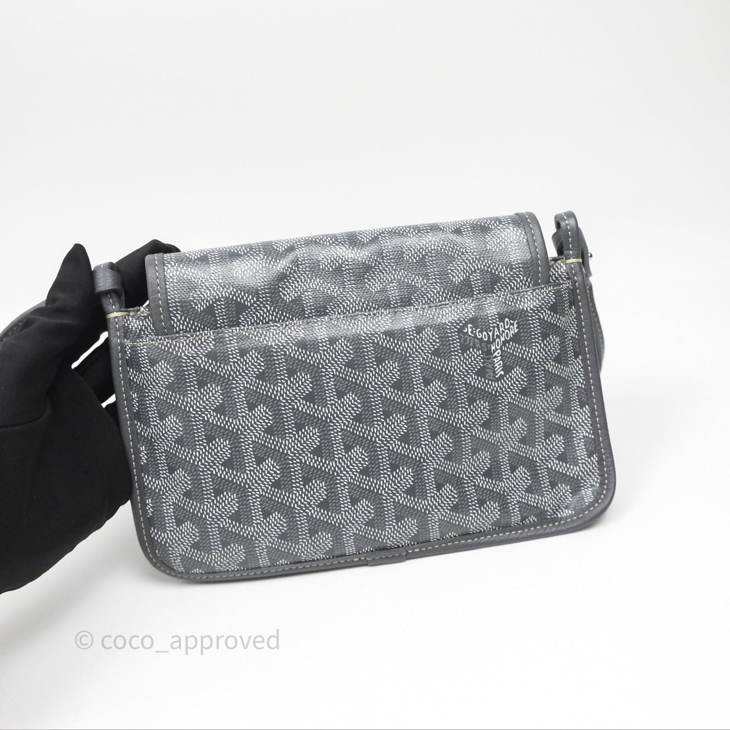 Goyard Plumet Pocket Wallet Grey Goyardine Canvas