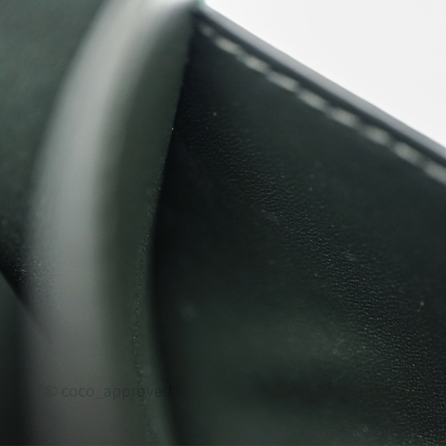 Bottega Veneta Cassette Business Dark Green Card Case Silver Hardware