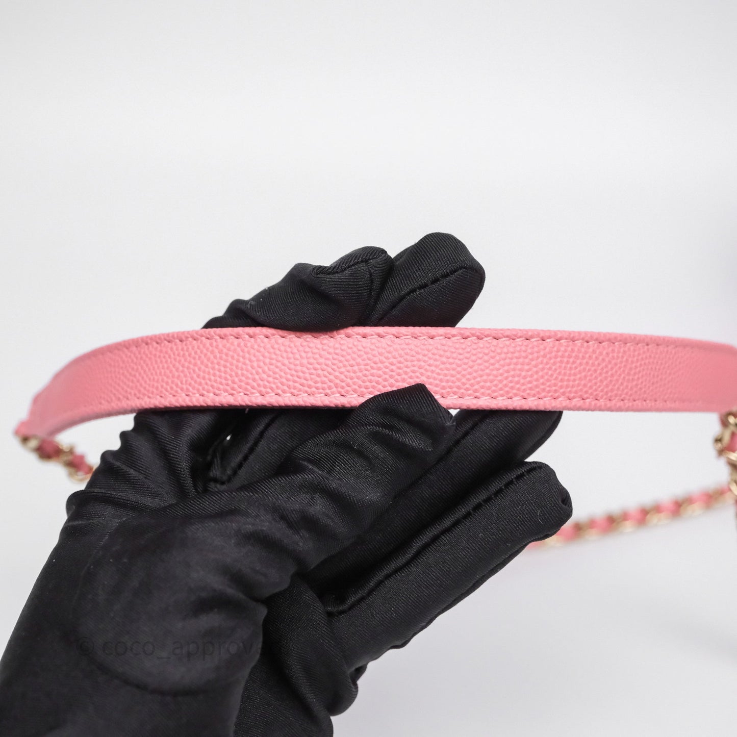 Chanel Small Coco Handle Quilted Pink Caviar Gold Hardware