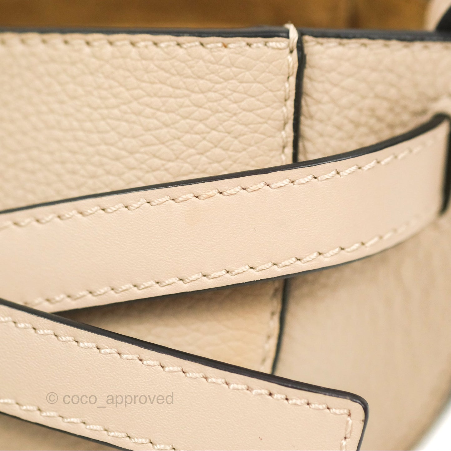 Loewe Mini Dual Gate Bag Sand Pebbled Grain Calfskin