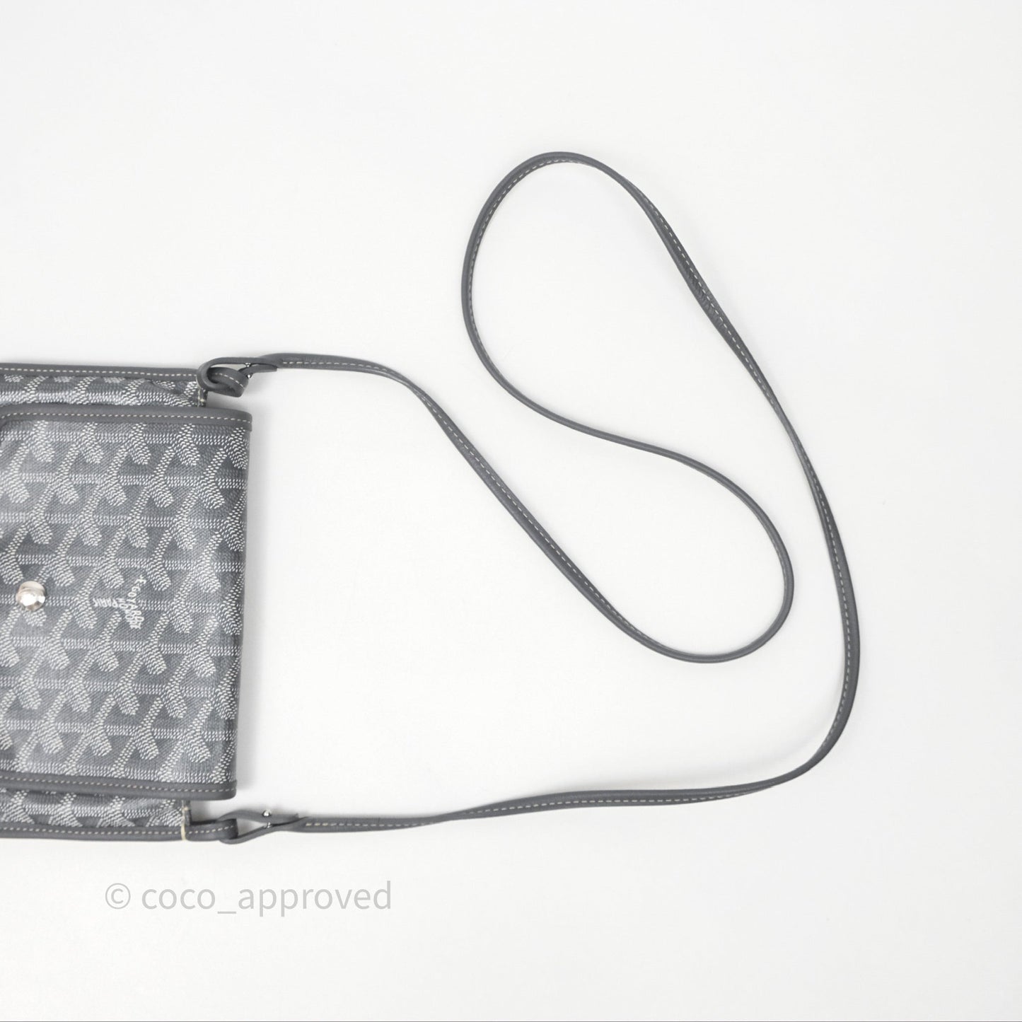 Goyard Plumet Pocket Wallet Grey Goyardine Canvas