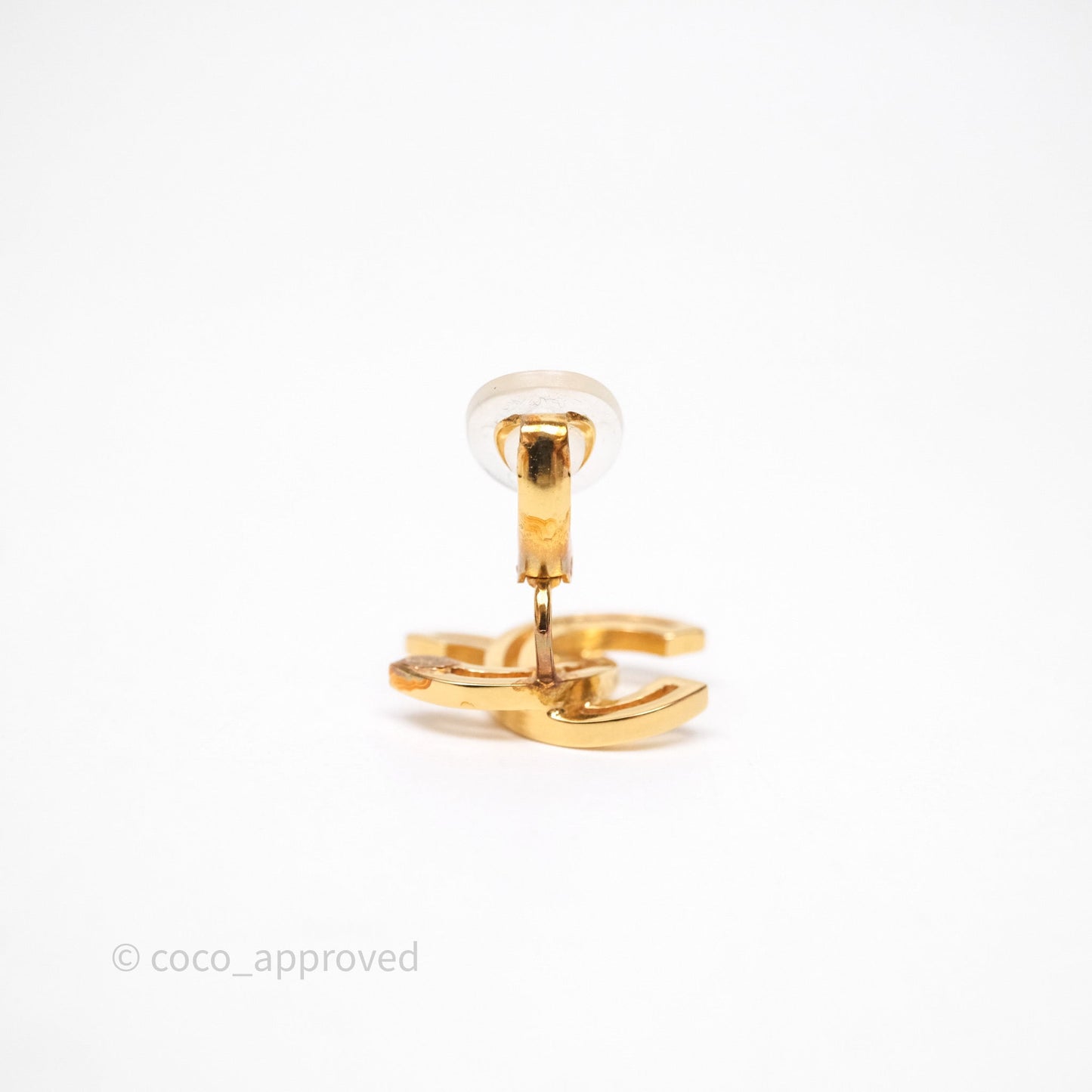 Chanel CC Ear Clips Gold Tone 20K