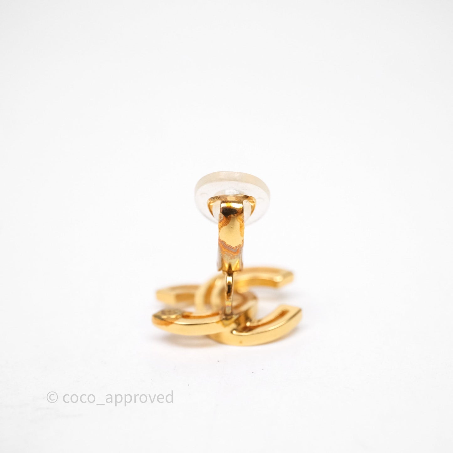 Chanel CC Ear Clips Gold Tone 20K