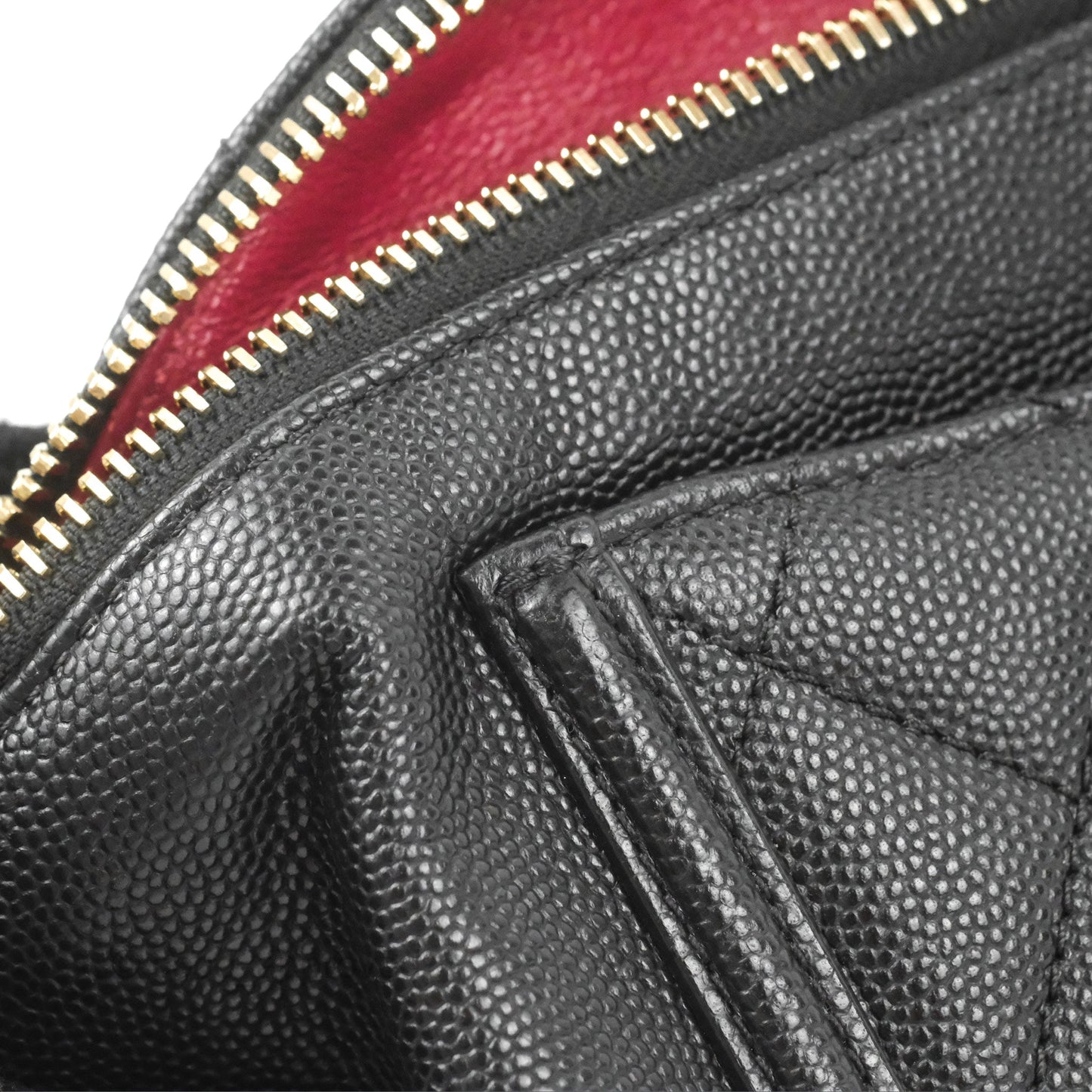 Chanel Quilted Filigree Waist Belt Bag Black Caviar Gold Hardware