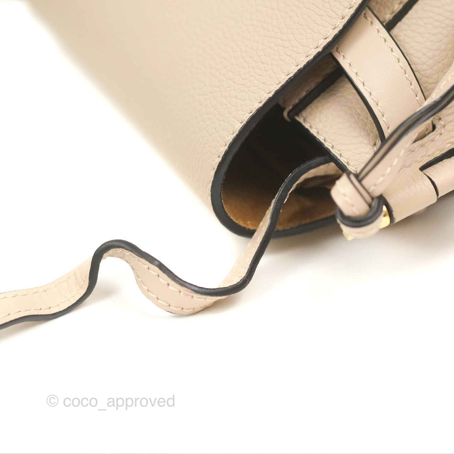 Loewe Mini Dual Gate Bag Sand Pebbled Grain Calfskin