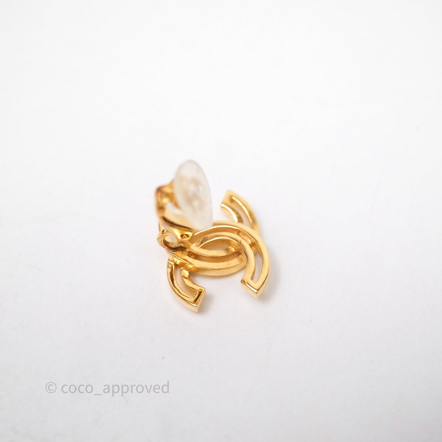 Chanel CC Ear Clips Gold Tone 20K