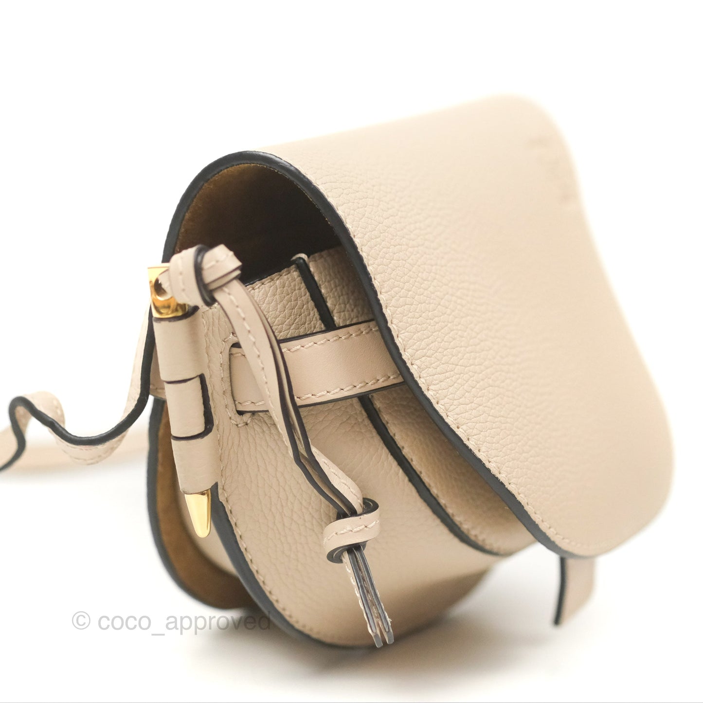 Loewe Mini Dual Gate Bag Sand Pebbled Grain Calfskin