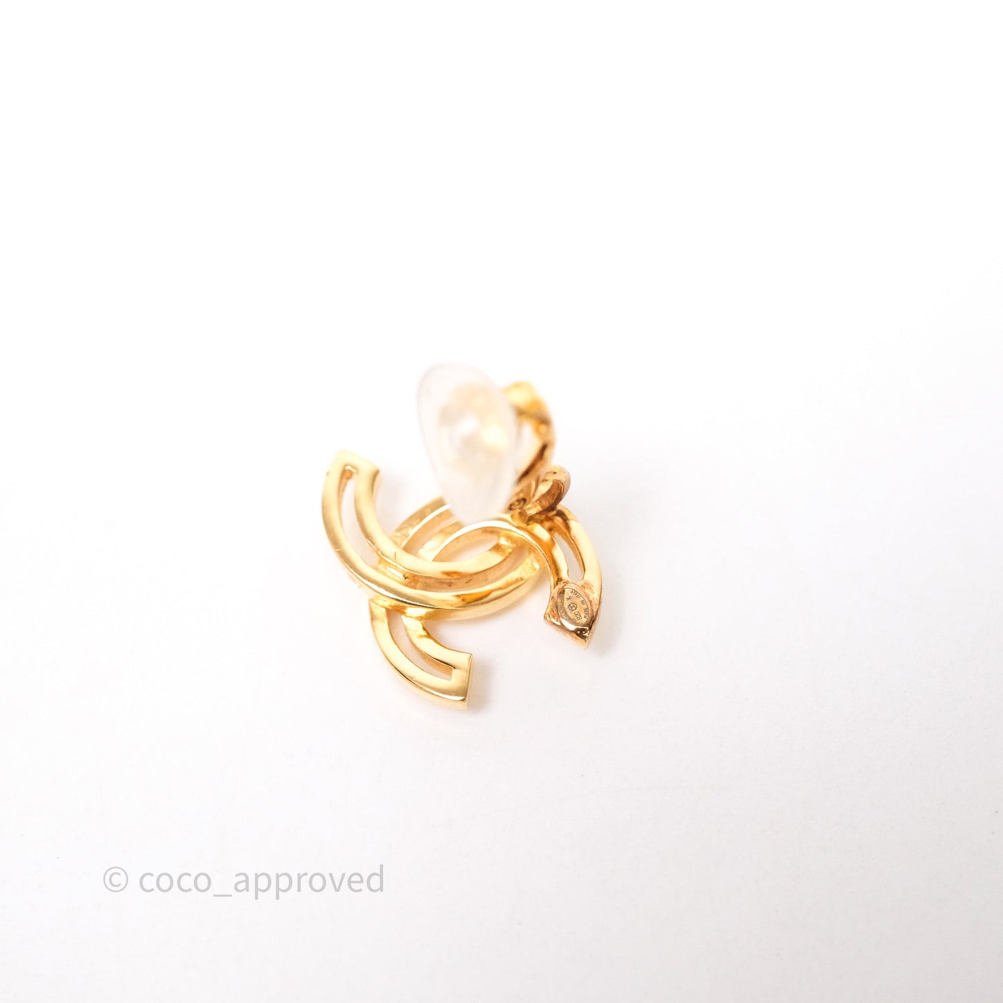 Chanel CC Ear Clips Gold Tone 20K