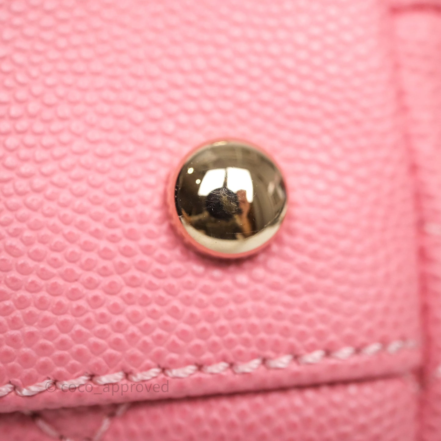 Chanel Small Coco Handle Quilted Pink Caviar Gold Hardware